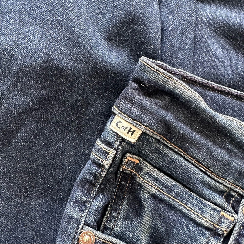 Citizens of Humanity (24) Isola Mid Rise Slim Crop Med/Dark Wash Denim Jeans - Picture 8 of 13